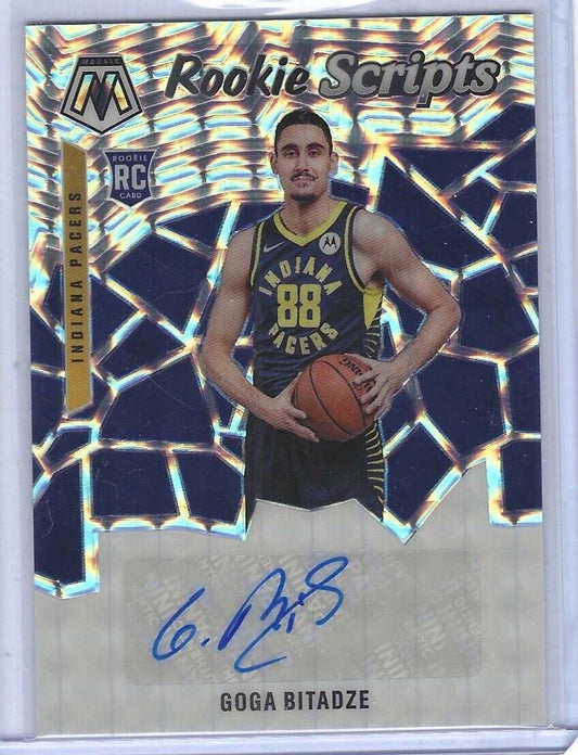 GOGA BITADZE 2019-20 PANINI MOSAIC SILVER MOSAIC PRIZM ROOKIE AUTO RC #RS-GGB