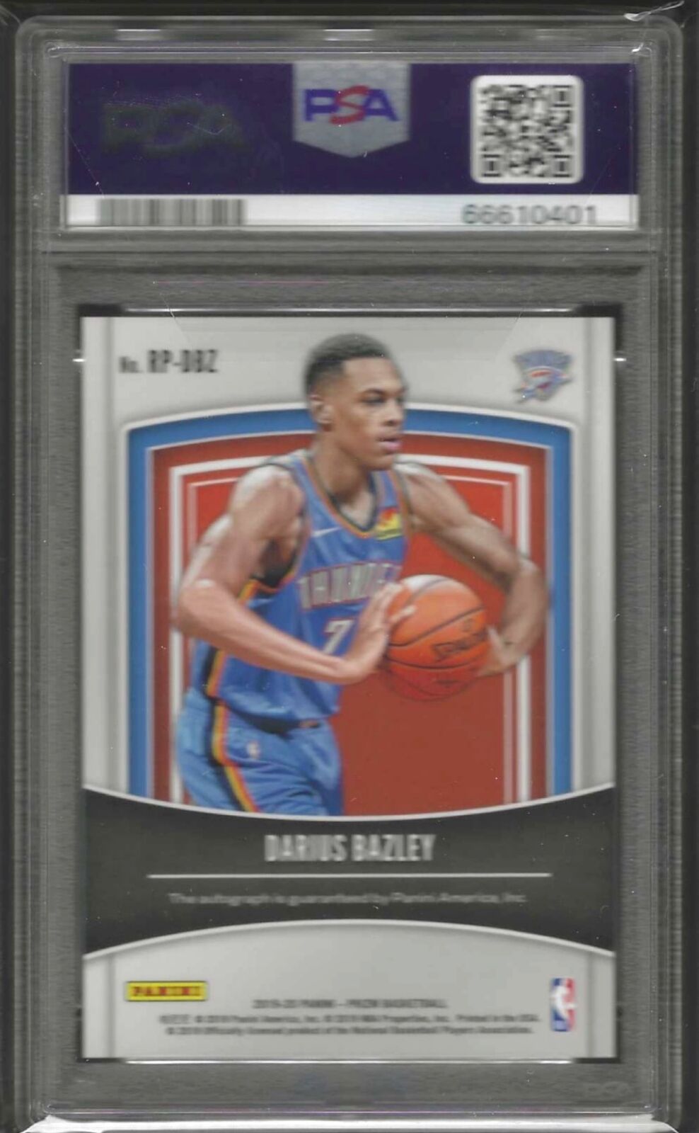 DARIUS BAZLEY 2019-20 PANINI PRIZM ROOKIE PENMANSHIP AUTO RC PSA 10 GEM MINT