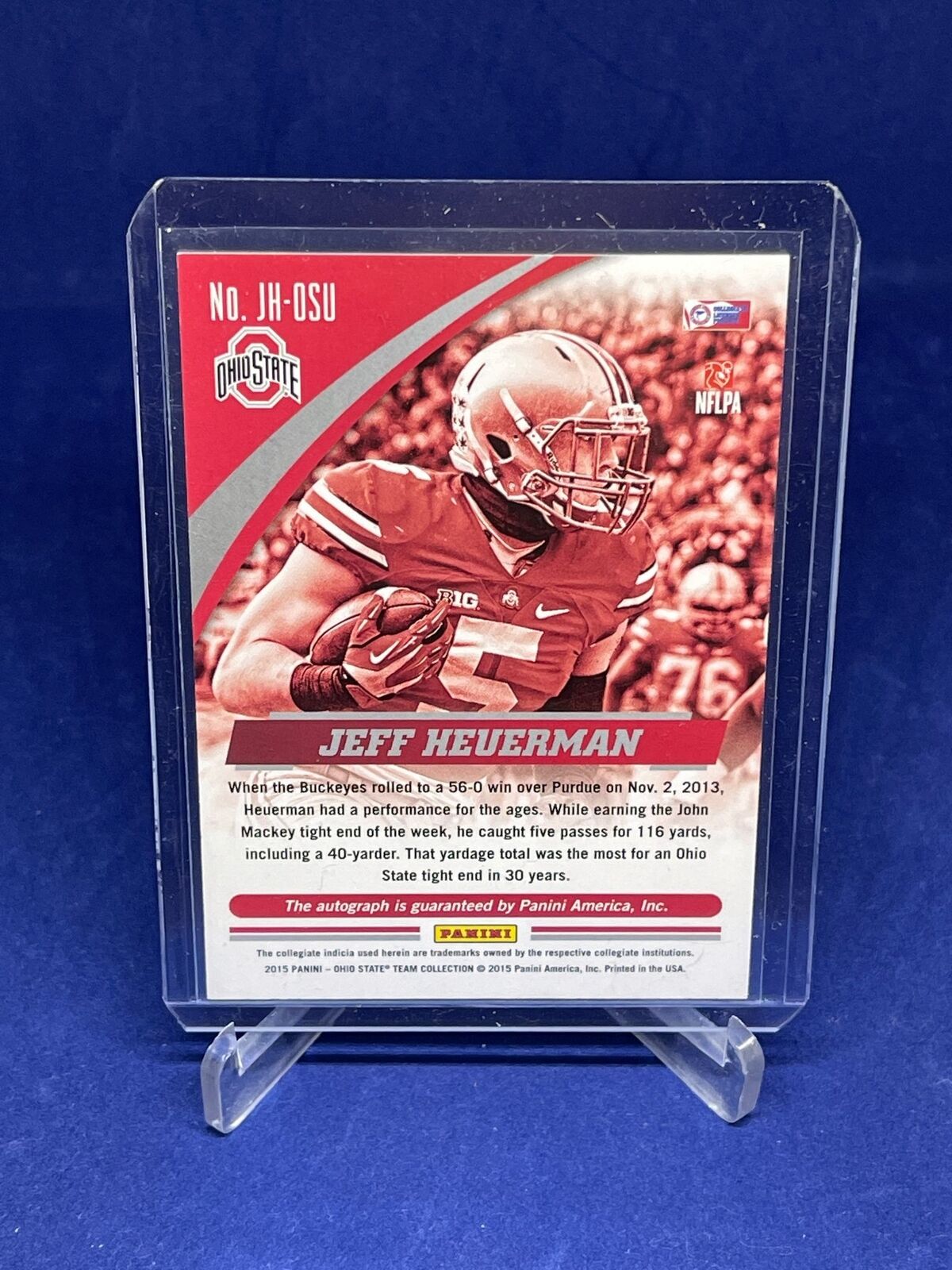 JEFF HEUERMAN PANINI OHIO STATE TEAM COLLECTION AUTOGRAPH AUTO RC