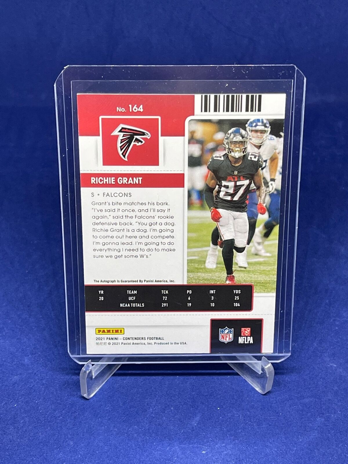 RICHIE GRANT 2021 PANINI CONTENDERS ROOKIE TICKET AUTO RC #164