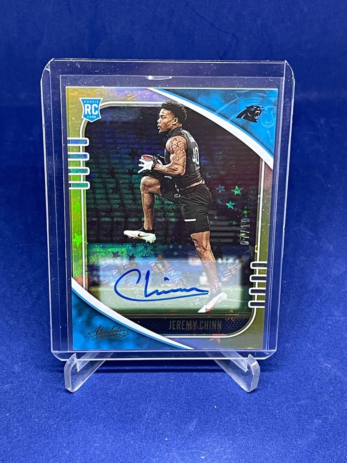 JEREMY CHINN 2020 PANINI ABSOLUTE GOLD STARS ROOKIE AUTO RC #D 7/10
