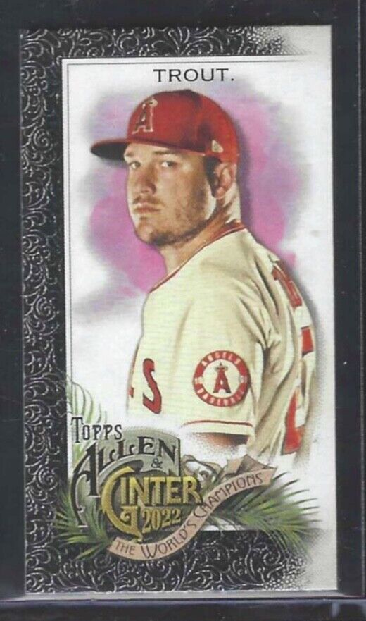 MIKE TROUT 2022 TOPPS ALLEN AND GINTER BLACK SP MINI #35