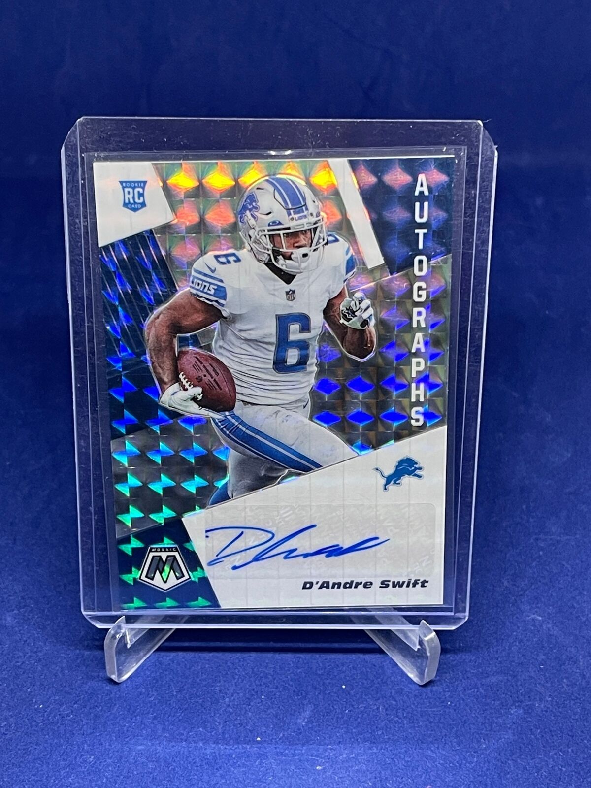 D'ANDRE SWIFT 2020 PANINI MOSAIC PRIZM AUTO ROOKIE RC