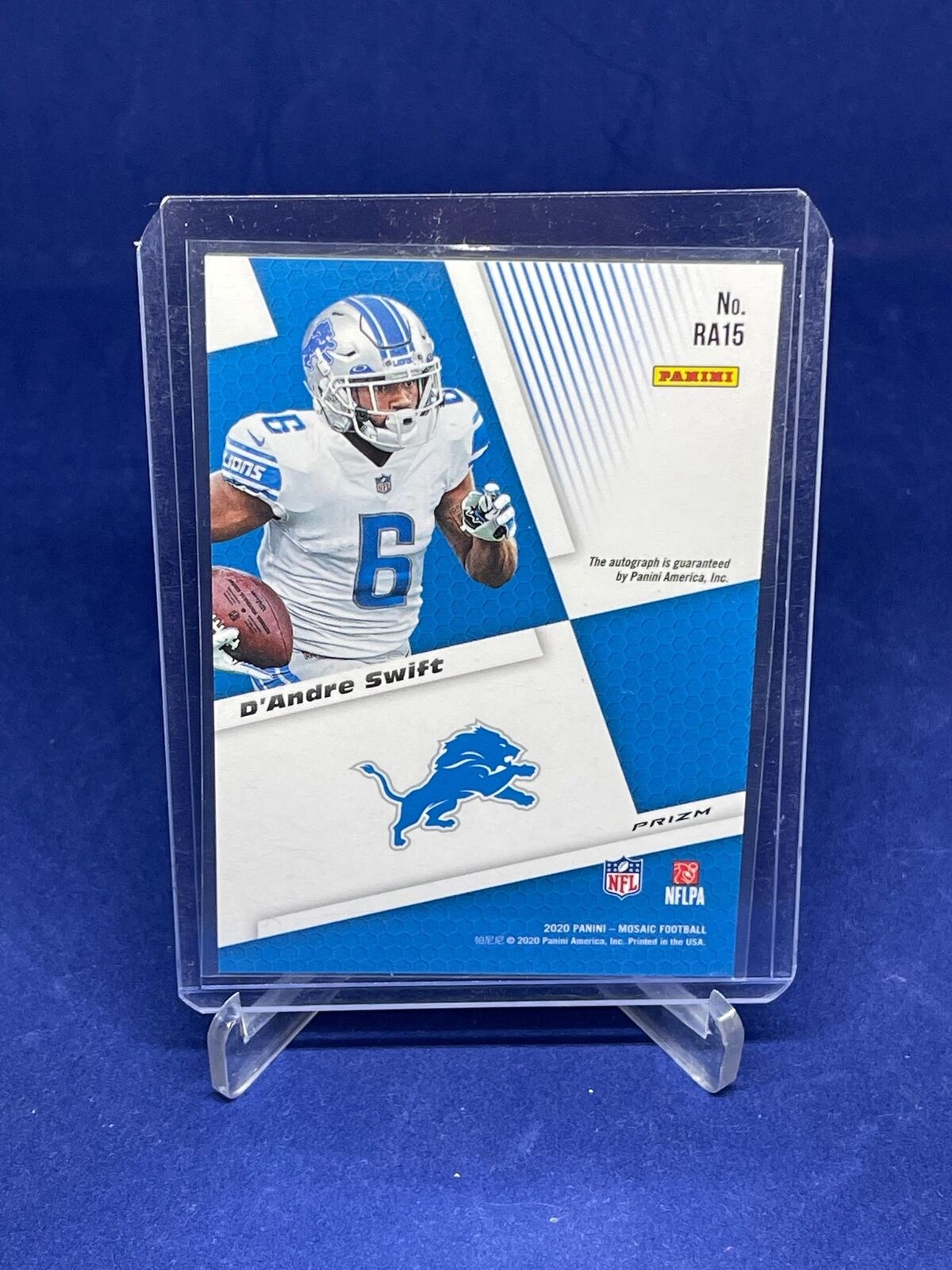 D'ANDRE SWIFT 2020 PANINI MOSAIC PRIZM AUTO ROOKIE RC