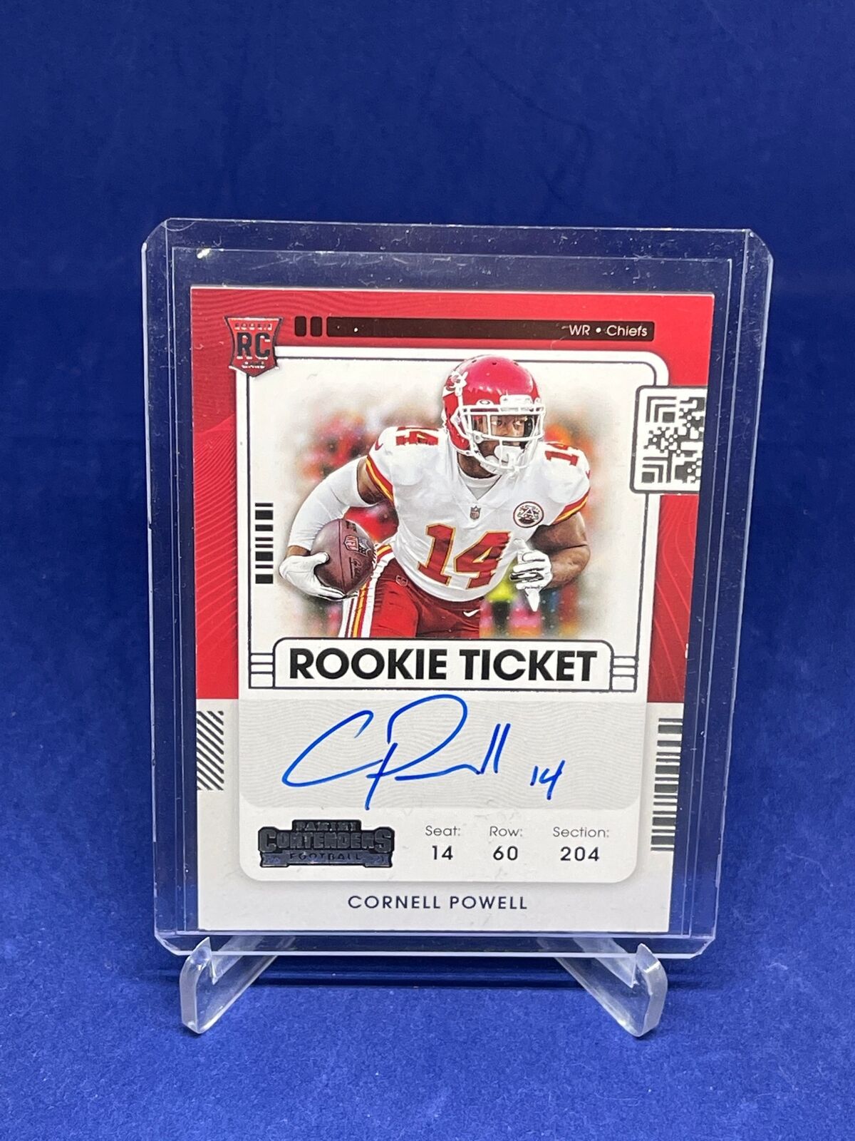 CORNELL POWELL 2021 PANINI CONTENDERS ROOKIE TICKET ON CARD AUTO RC #142