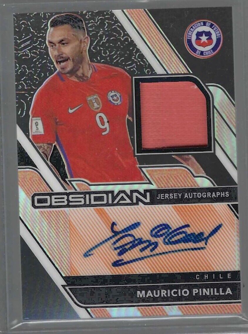 MAURICIO PINILLA 2020-21 PANINI OBSIDIAN ORANGE ETCH PATCH AUTO #D 02/50