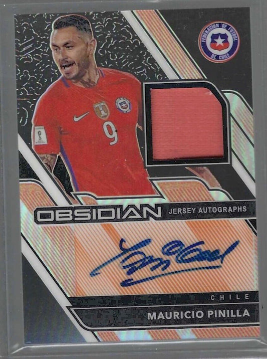 MAURICIO PINILLA 2020-21 PANINI OBSIDIAN ORANGE ETCH PATCH AUTO #D 02/50