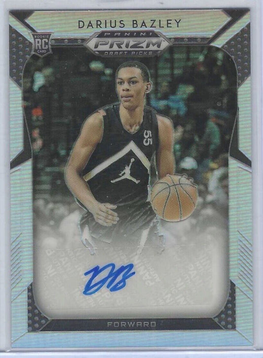 DARIUS BAZLEY 2019-20 PANINI PRIZM DP SILVER PRIZM ROOKIE AUTO RC #23