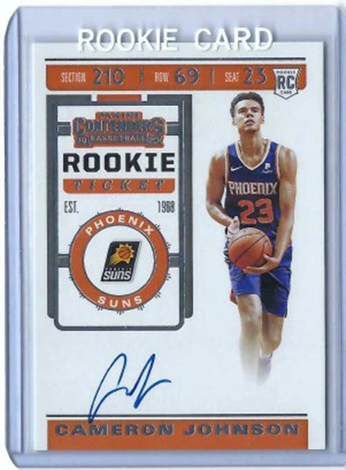 CAMERON JOHNSON 2019-2020 PANINI CONTENDERS ROOKIE TICKET AUTO RC #122