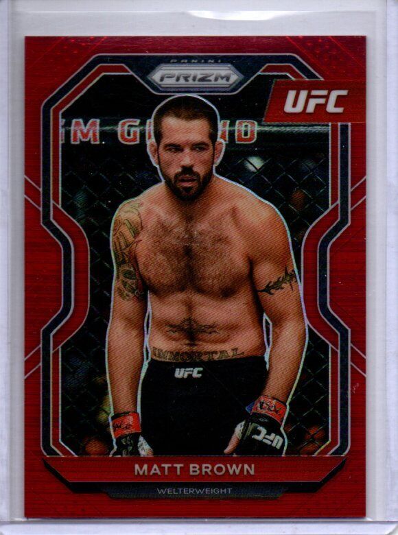 MATT BROWN 2021 PANINI PRIZM UFC RED PRIZM #D 46/275