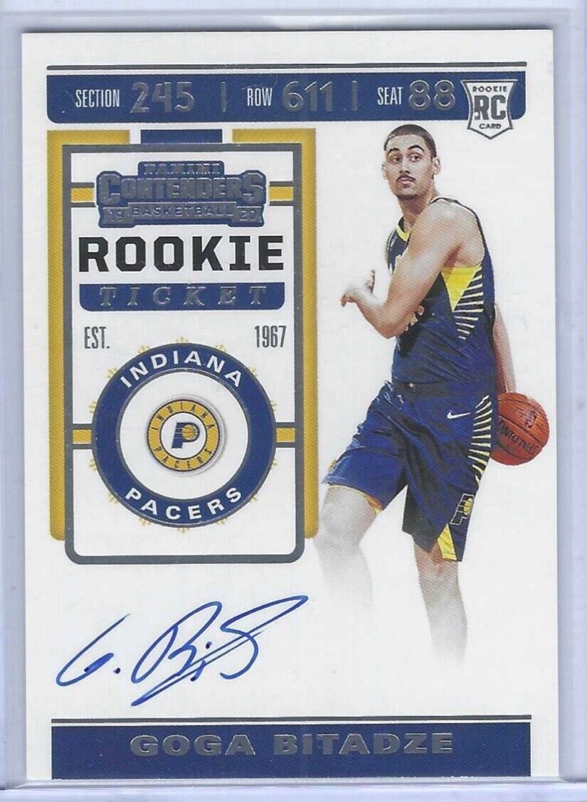 GOGA BITADZE 2019-20 PANINI CONTENDERS ROOKIE TICKET ON CARD AUTO RC #136