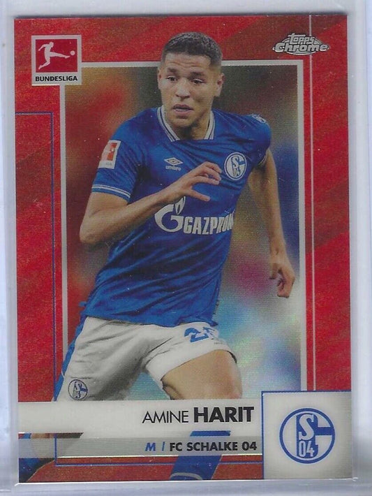 AMINE HARIT 2020-21 TOPPS CHROME BUNDESLIGA RED REFRACTOR #D 06/10