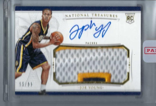 JOE YOUNG 2015-16 PANINI NATIONAL TREASURES RPA PATCH ON CARD AUTO RC #D 55/99