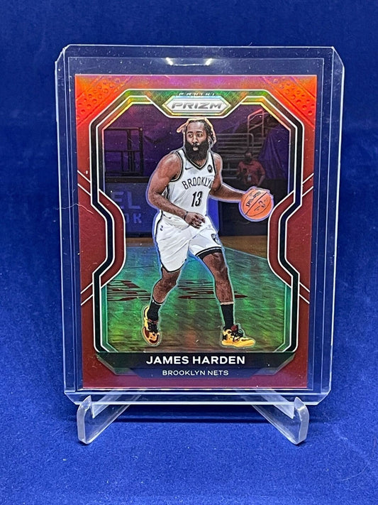 JAMES HARDEN 2020-21 PANINI CHRONICLES PRIZM UPDATE RED PRIZMS #D 73/149