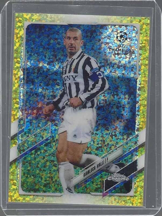 GIANLUCA VIALLI 2020 TOPPS CHROME CHAMPIONS LEAGUE YELLOW DIAMOND REFRACTOR /299
