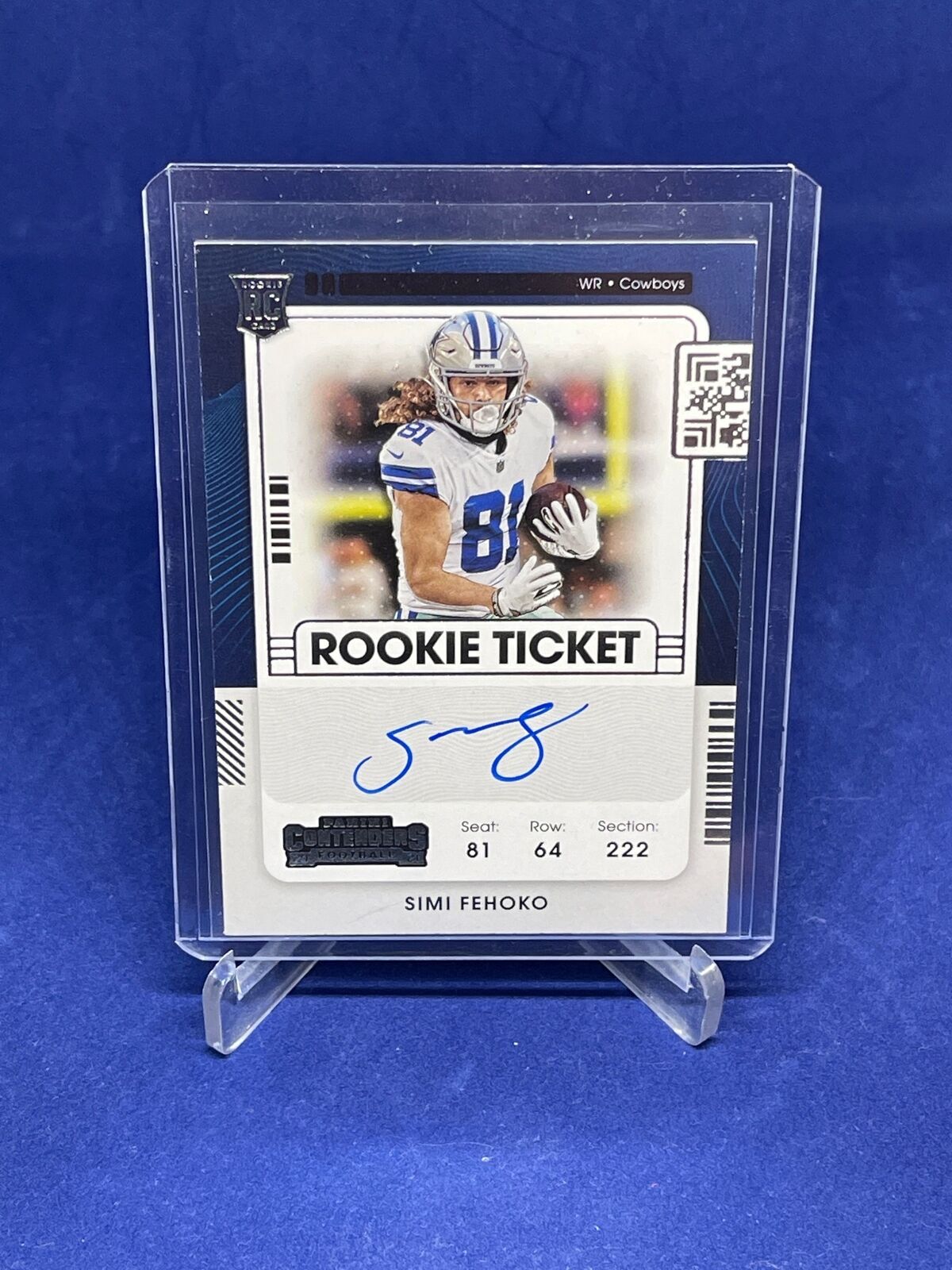 SIMI FEHOKO 2021 PANINI CONTENDERS ROOKIE TICKET ON CARD AUTO RC #141