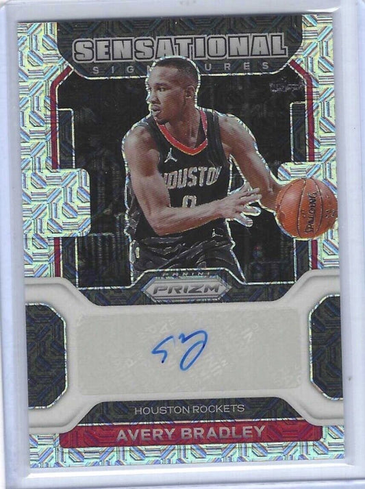 AVERY BRADLEY 2021-22 PANINI PRIZM SILVER MOJO PRIZM AUTO #D 14/25