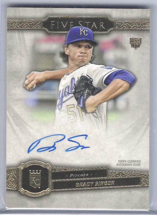 BRADY SINGER 2021 TOPPS FIVE STAR ROOKIE ON CARD AUTO RC #FSA-BS