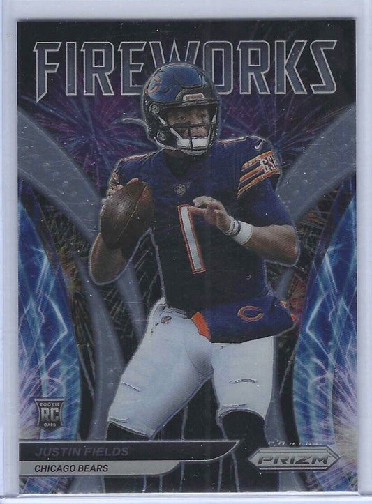 JUSTIN FIELDS 2021 PANINI PRIZM ROOKIE FIREWORKS INSERT RC #F-24