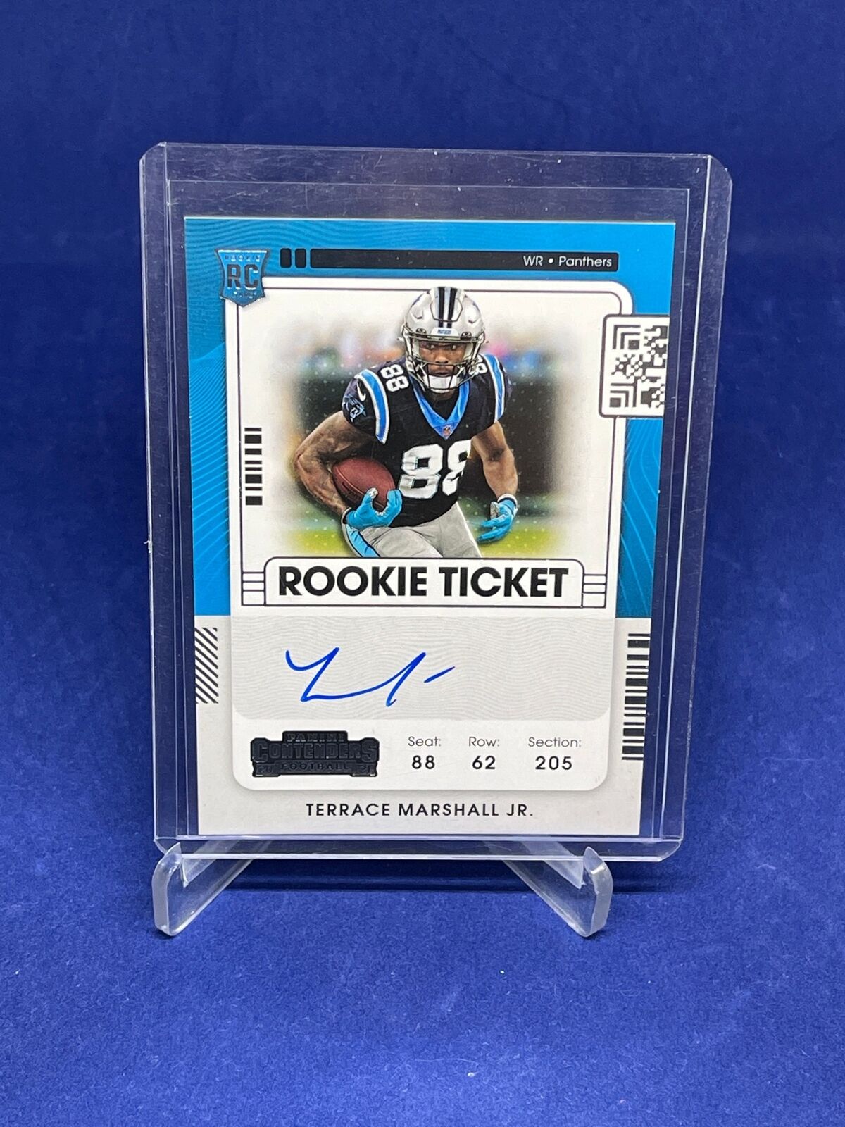 TERRACE MARSHALL JR 2021 PANINI CONTENDERS ROOKIE TICKET ON CARD AUTO RC #120