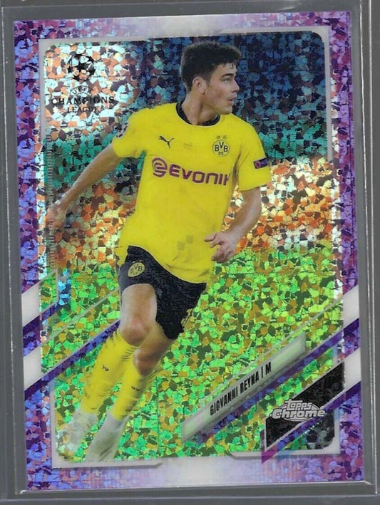GIOVANNI REYNA 2020-21 TOPPS CHROME PURPLE MINI DIAMOND REFRACTOR #D 196/250