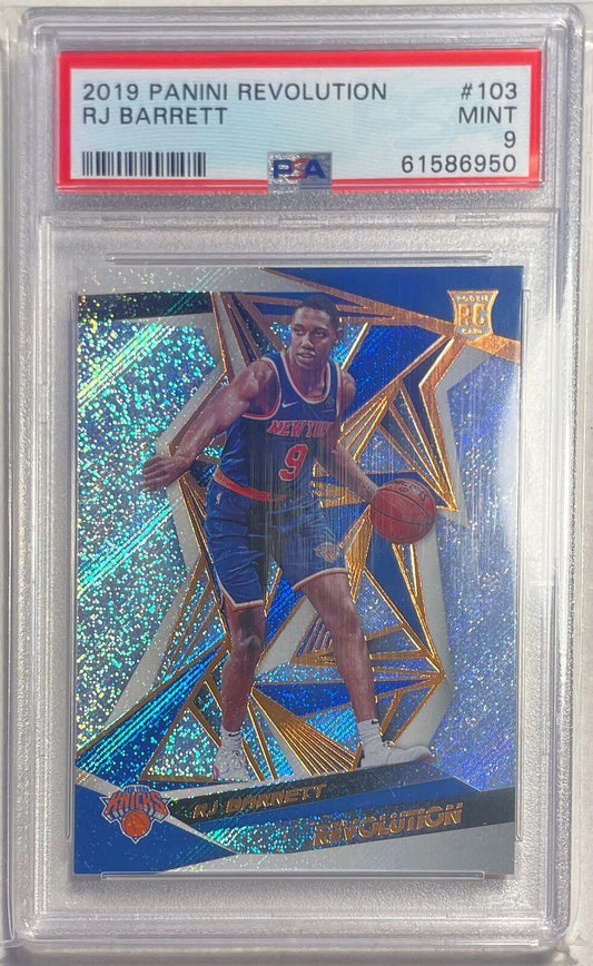 RJ BARRETT 2019-20 PANINI REVOLUTION ROOKIE RC #103 PSA 9 MINT