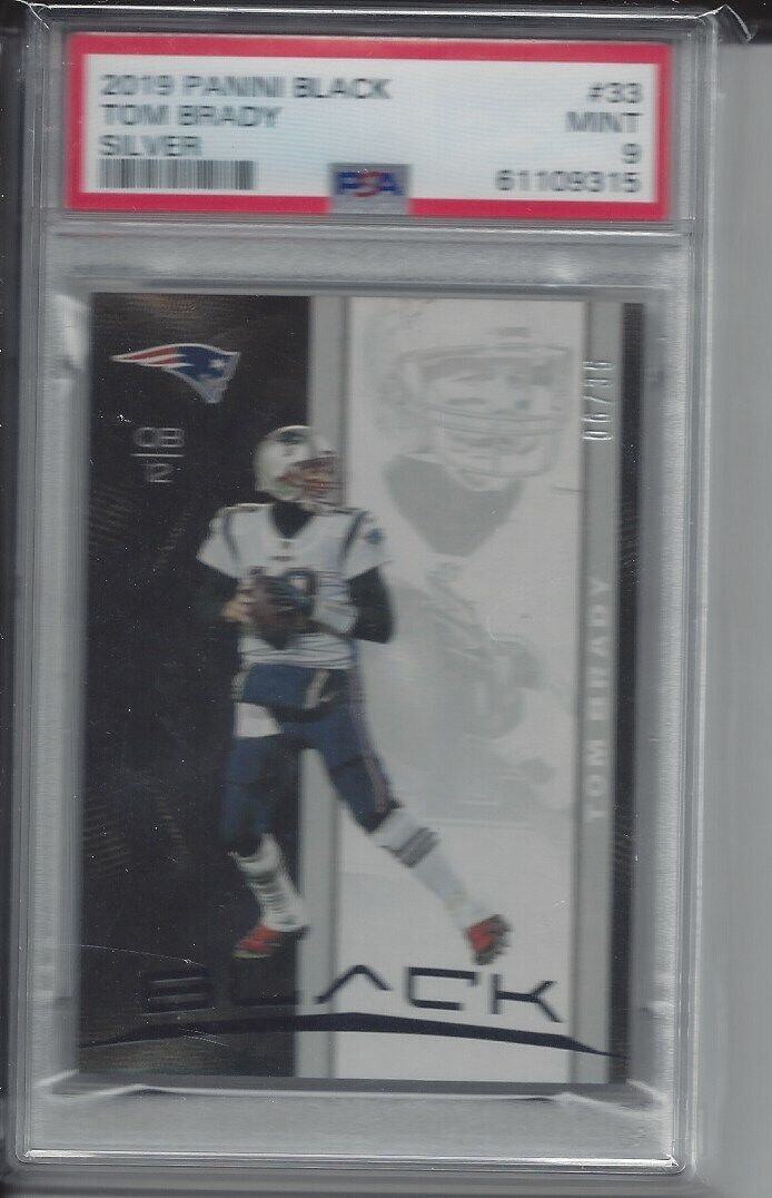 TOM BRADY 2019 PANINI BLACK SILVER #D 6/35 PSA 9 MINT POP 2