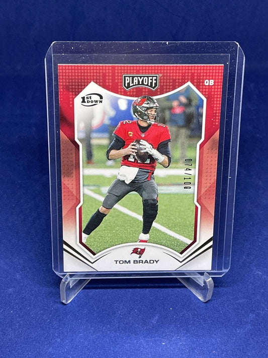 TOM BRADY 2021 PANINI PLAYOFF 1ST DOWN #D 74/100