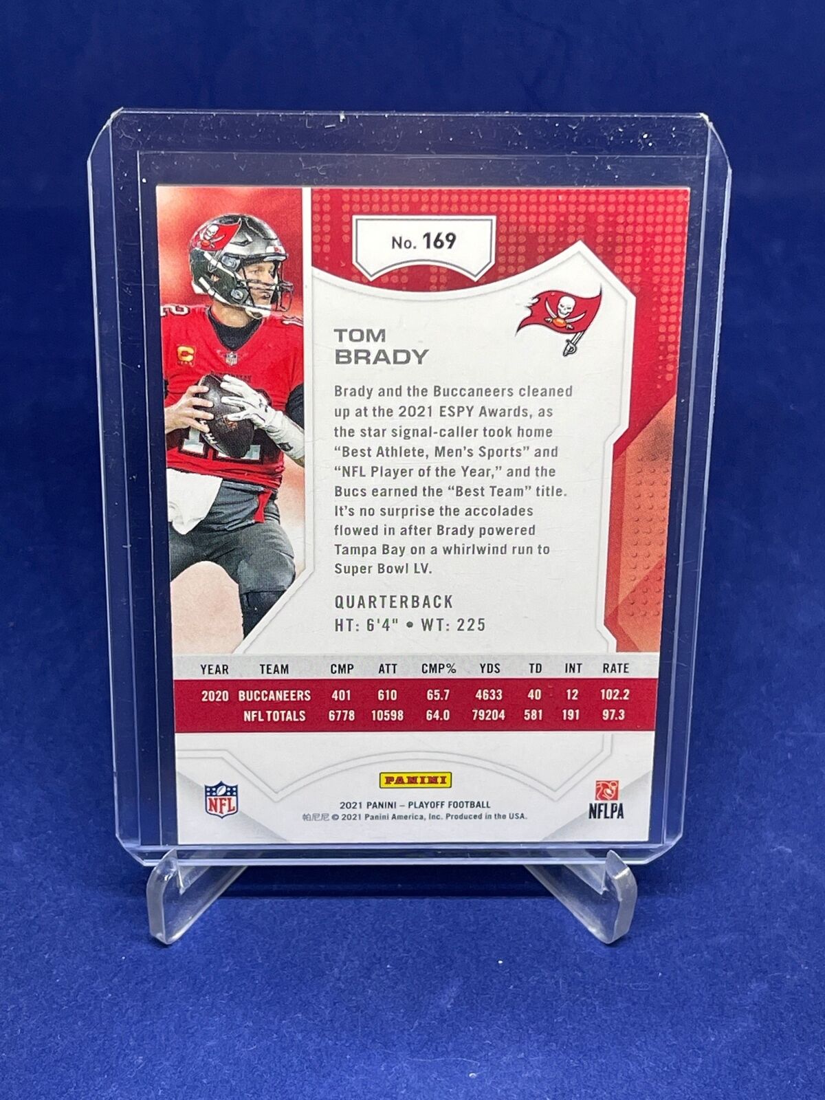 TOM BRADY 2021 PANINI PLAYOFF 1ST DOWN #D 74/100