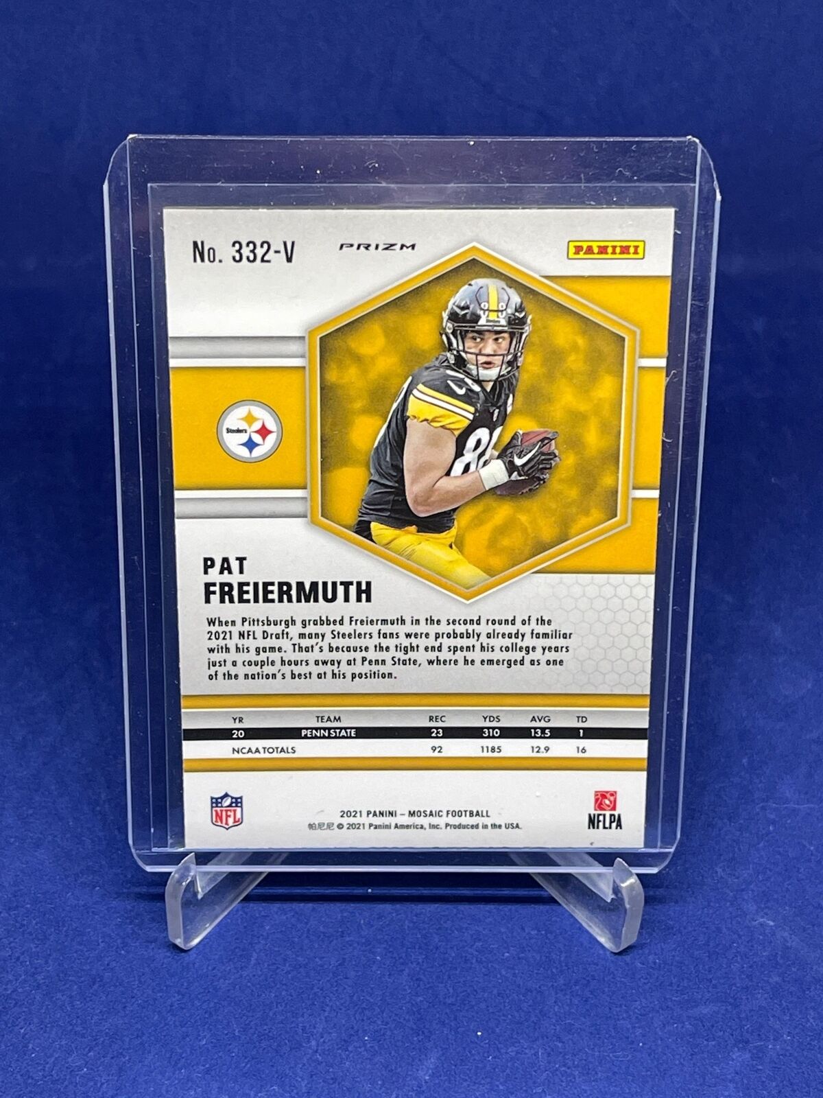 PAT FREIERMUTH 2021 PANINI MOSAIC SILVER PRIZM PHOTO VARIATION ROOKIE SP RC