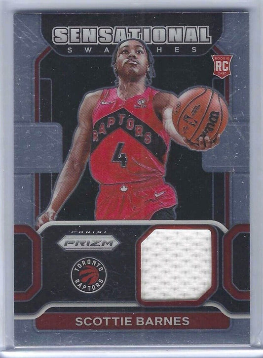 SCOTTIE BARNES 2021-22 PANINI PRIZM SENSATIONAL SWATCHES ROOKIE PATCH RC #SW-SBA