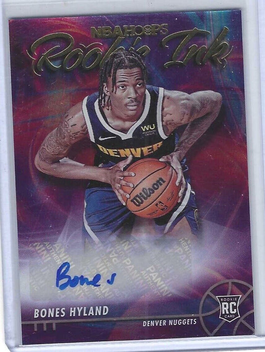 BONES HYLAND 2021-22 PANINI NBA HOOPS ROOKIE INK FOIL AUTO RC #RI-NH