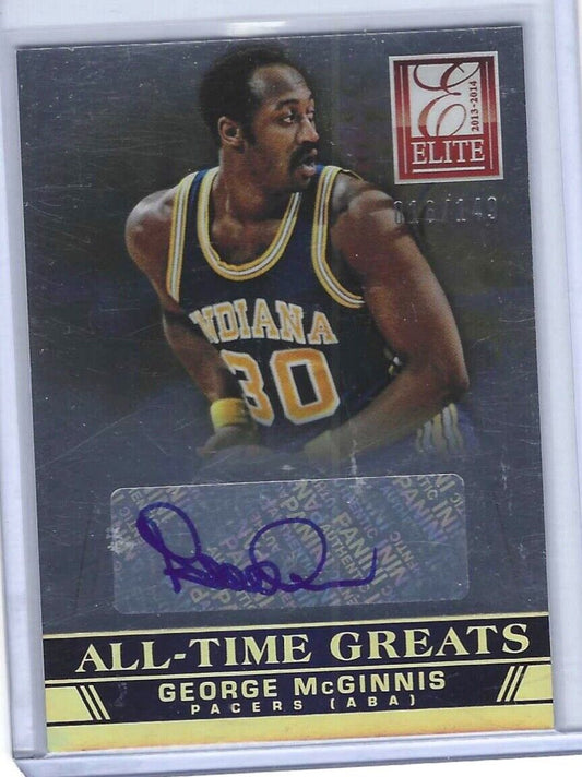 GEORGE MCGINNIS 2013-14 PANINI DONRUSS ELITE ALL-TIME GREATS AUTO #D 016/149