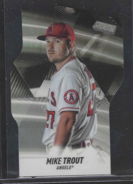 MIKE TROUT 2022 TOPPS STADIUM CLUB CHROME TRIUMVERATES DIE CUT REFRACTOR #T-21