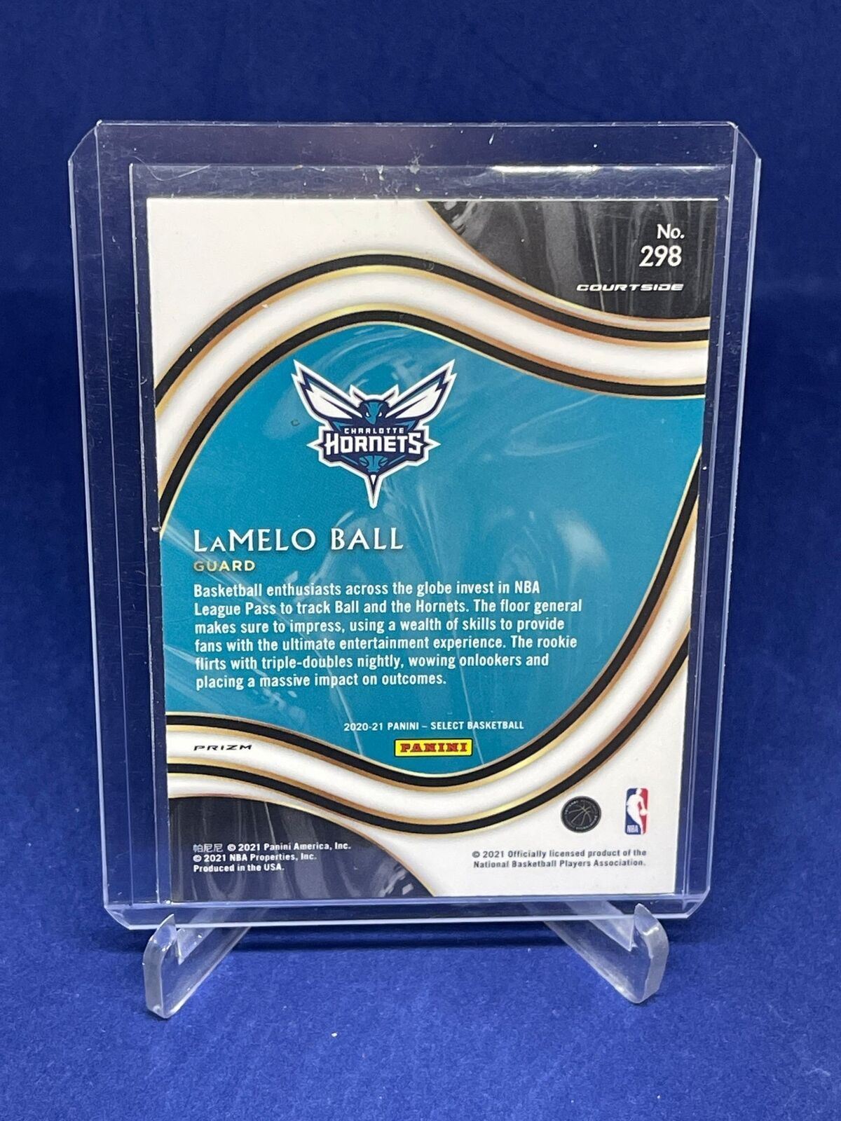 LAMELO BALL 2020-21 PANINI SELECT COURTSIDE SHIMMER PRIZM ROOKIE RC #298