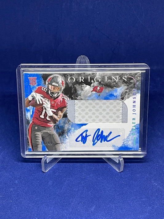 TYLER JOHNSON 2020 PANINI ORIGINS RPA PATCH AUTO BLUE ROOKIE RC #D 39/49