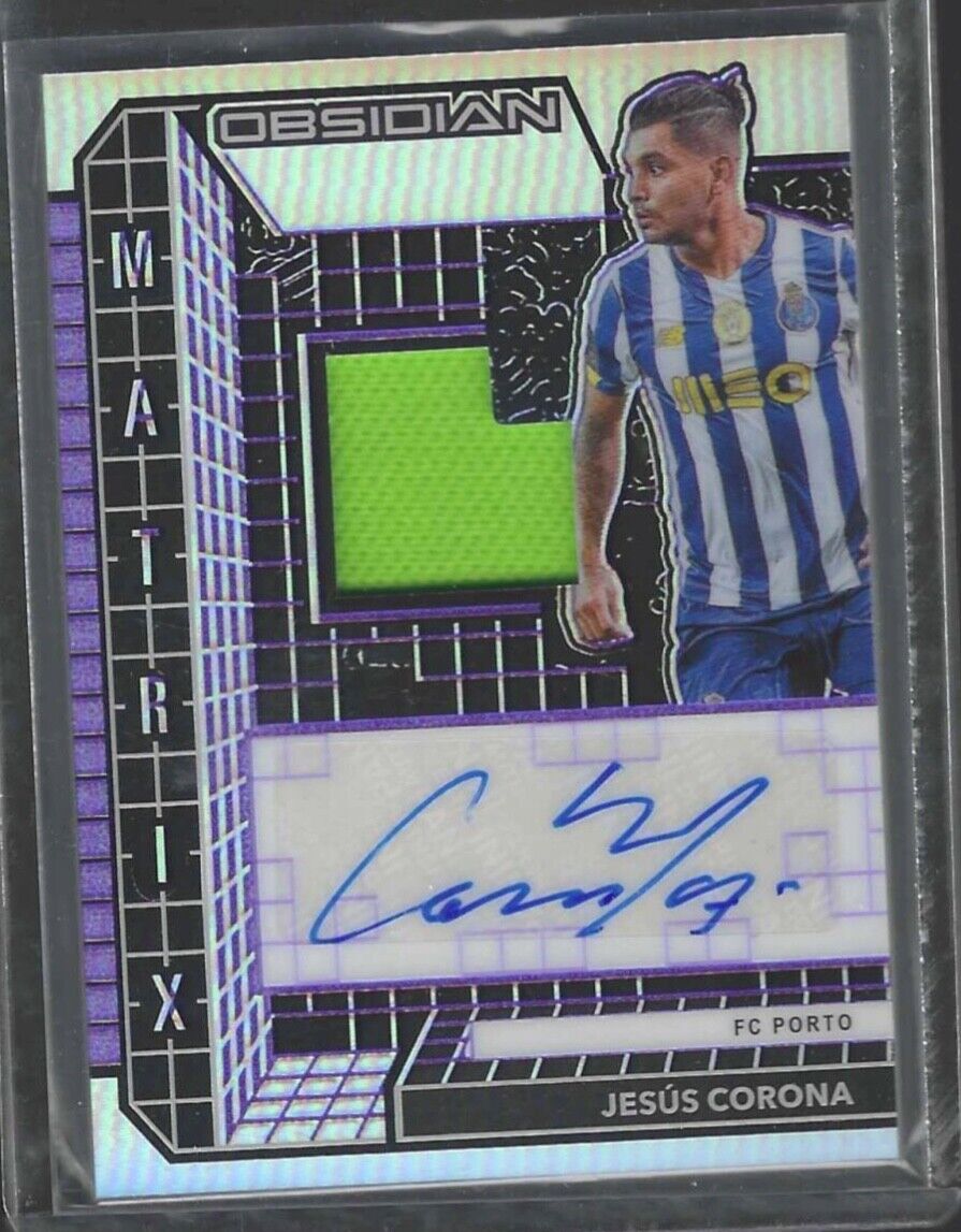 1/1 JESUS CORONA 2020-21 PANINI OBSIDIAN MATRIX PURPLE PATCH AUTO #D 9/75 JSY #9