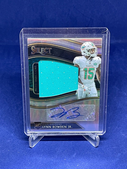 LYNN BOWDEN JR 2020 PANINI SELECT JERSEY SILVER PRIZM AUTO ROOKIE RC #D 2/49