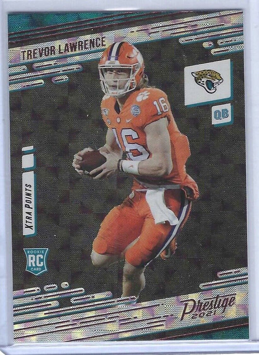TREVOR LAWRENCE 2021 PANINI PRESTIGE SILVER HYPER FOIL ROOKIE RC #201