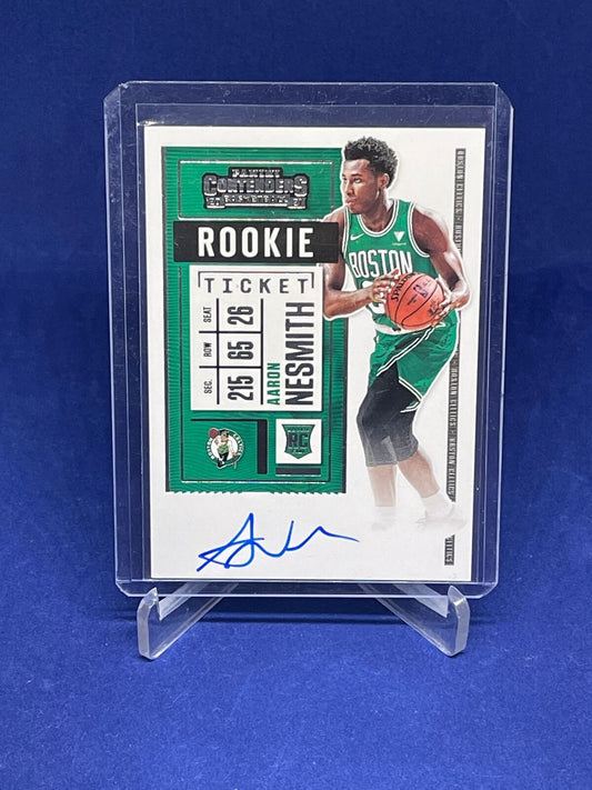 AARON NESMITH 2020-21 PANINI CONTENDERS ROOKIE TICKET ON CARD AUTO RC #101
