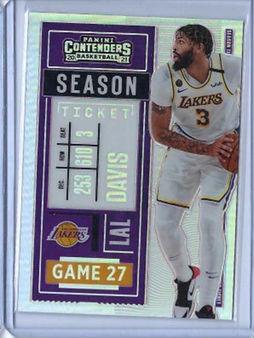 ANTHONY DAVIS 2020-21 PANINI CONTENDERS SEASON TICKET VARIATION SP PRIZM #89