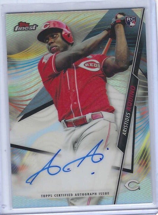 ARISTIDES AQUINO 2020 TOPPS FINEST SILVER REFRACTOR ROOKIE AUTO RC #FA-AA