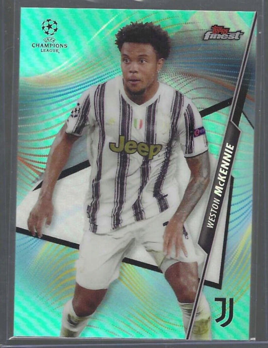 WESTON MCKENNIE 2021-22 TOPPS FINEST UCL AQUA REFRACTOR #D 57/75