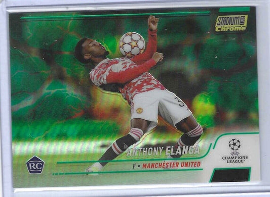 ANTHONY ELANGA 2021 STADIUM CLUB CHROME GREEN YELLOW ELECTRIC REFRACTOR RC /125