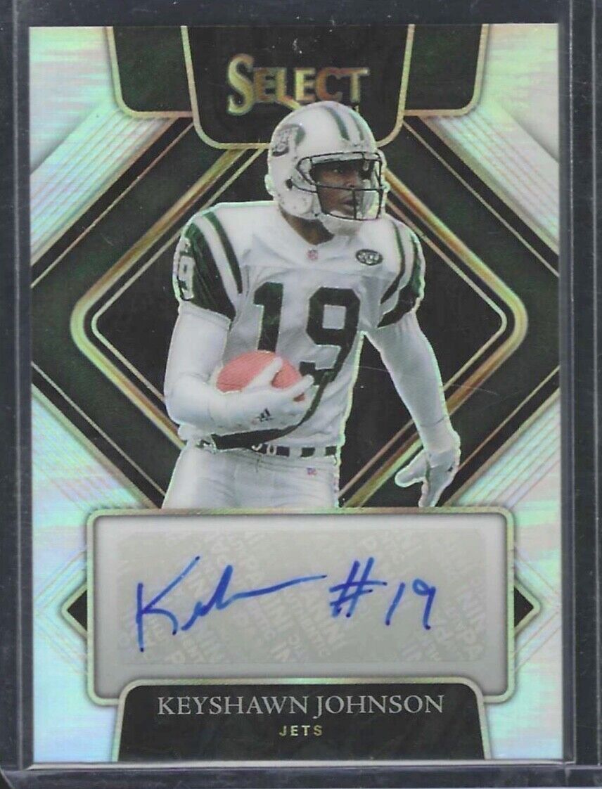 KEYSHAWN JOHNSON 2021 PANINI SELECT SILVER PRIZM AUTO #D 262/299