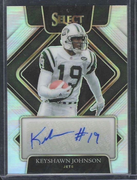 KEYSHAWN JOHNSON 2021 PANINI SELECT SILVER PRIZM AUTO #D 262/299