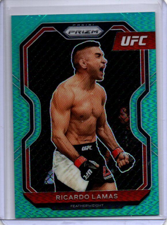 RICARDO LAMAS 2021 PANINI PRIZM UFC TEAL PRIZM #D 4/49