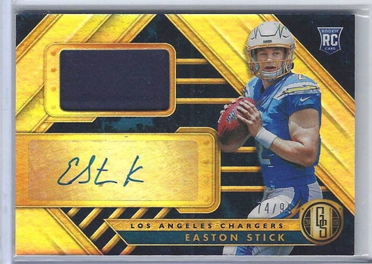 EASTON STICK 2019 PANINI GOLD STANDARD ROOKIE PATCH AUTO RC #D /99