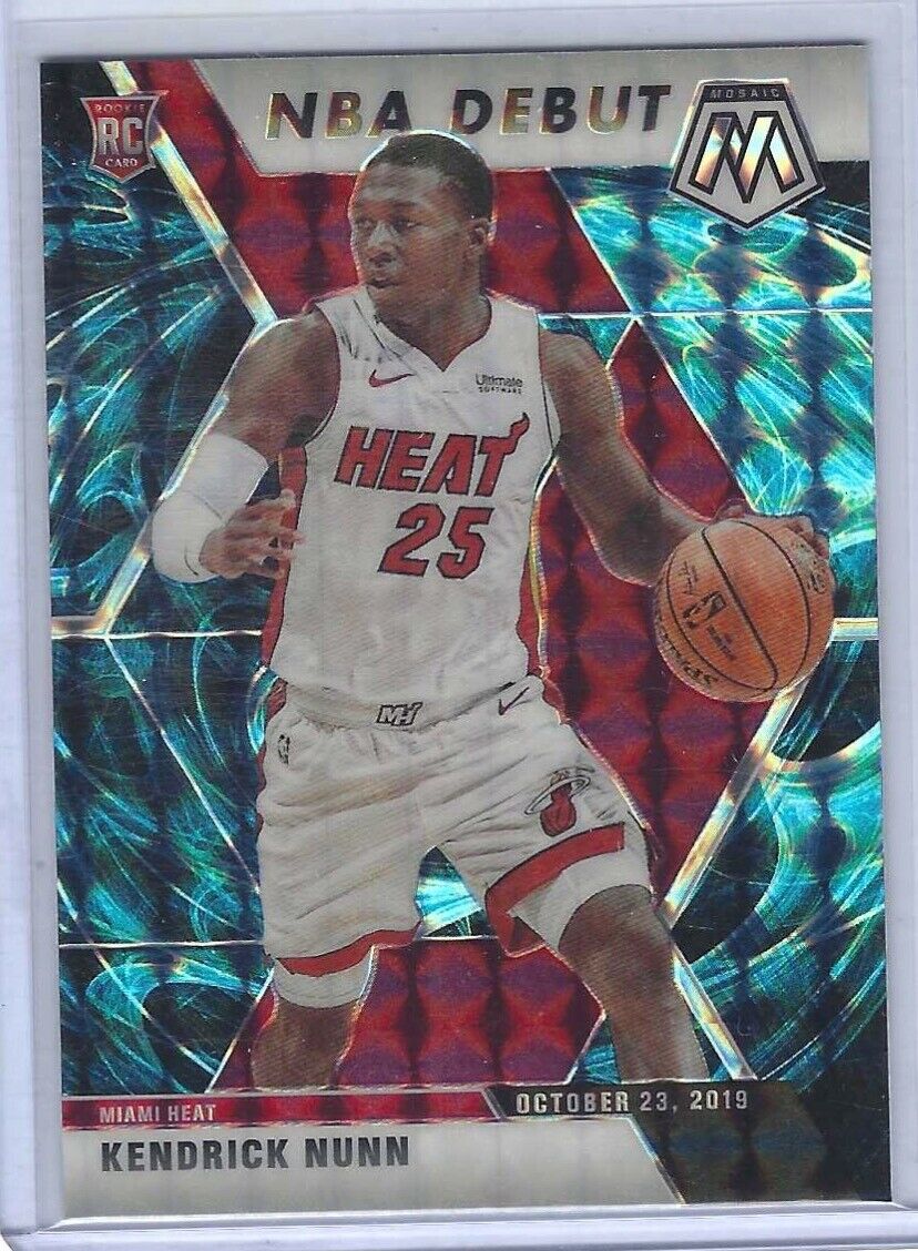 KENDRICK NUNN 2019-20 PANINI MOSAIC NBA DEBUT GENESIS PRIZM SP ROOKIE RC #268