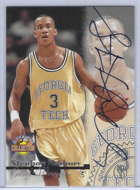 STEPHON MARBURY 1996-97 SCORE BOARD AUTOGRAPHED COLLECTION ROOKIE AUTO RC